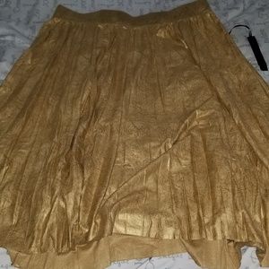 TORRID INSIDER LUREX PLEATED MIDI SKIRT